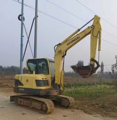 Second Hand Hyundai 60 Excavator Digger Mini Hydraulic Crawler Excavator 5850kg