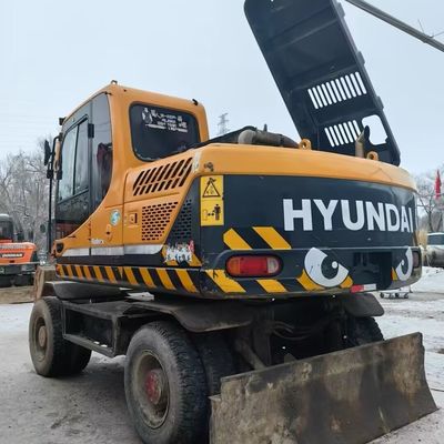 Hyundai 150w Used Wheel Excavator Heavy Duty Second Hand Earth Moving Equipment