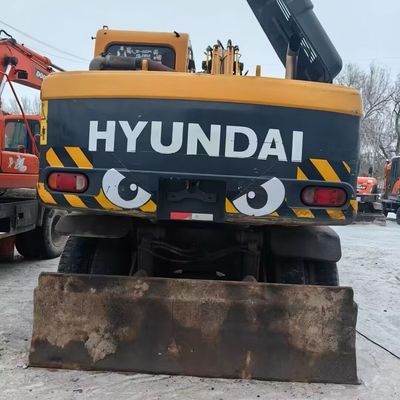Hyundai 150w Used Wheel Excavator Heavy Duty Second Hand Earth Moving Equipment