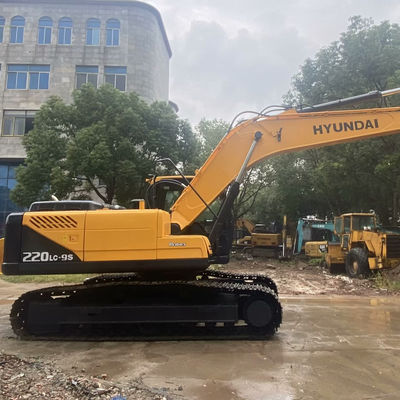 Construction Old Excavator Hyundai 220lc-9s Yellow Second Hand Excavator