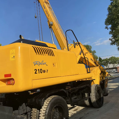 Used Hyundai Excavator 210w-7 Construction Machinery With Anti Abrasive Tracks