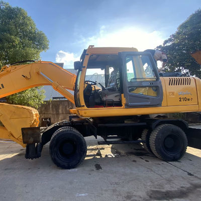 Used Hyundai Excavator 210w-7 Construction Machinery With Anti Abrasive Tracks
