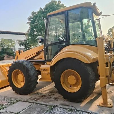 74.6kW JCB 4CX Used Loader Yellow 4378kg Lift Second Hand Backhoe Loader Wheel Moving