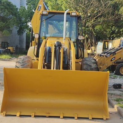 74.6kW JCB 4CX Used Loader Yellow 4378kg Lift Second Hand Backhoe Loader Wheel Moving