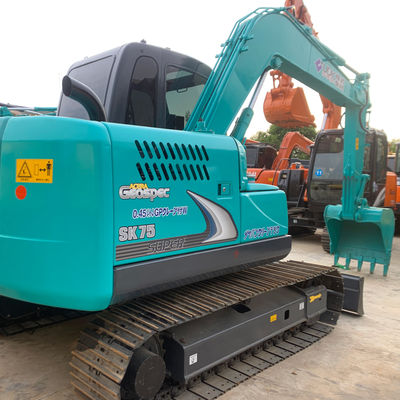 7000 Kg Hydraulic Used Excavator Kobleco Sk75 41kw Digger For Construction