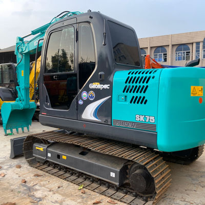 7000 Kg Hydraulic Used Excavator Kobleco Sk75 41kw Digger For Construction