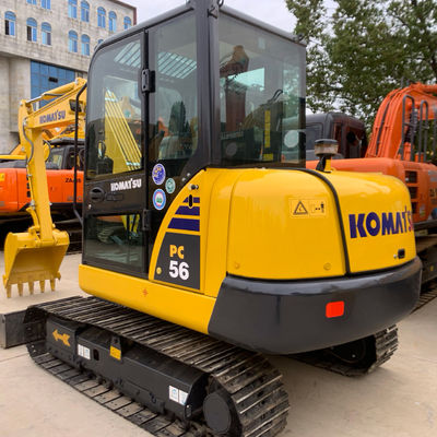 Crawler Used Komatsu Excavator Pc56 2nd Hand Diggers High Operating Efficiency