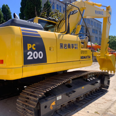 Used Komatsu PC200 Backhoe Excavator Second Hand Construction Machinery Water Cooling