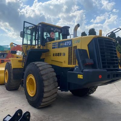 Construction Works Used Komatsu WA470 Loader 204kW Water Cooling 2nd Hand Loaders