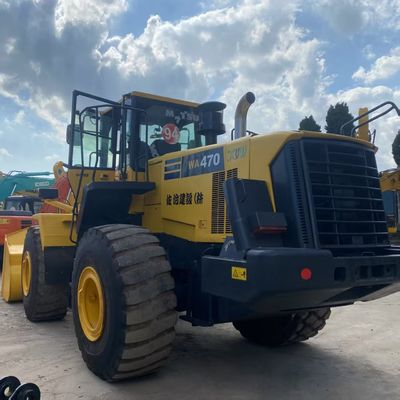 Construction Works Used Komatsu WA470 Loader 204kW Water Cooling 2nd Hand Loaders