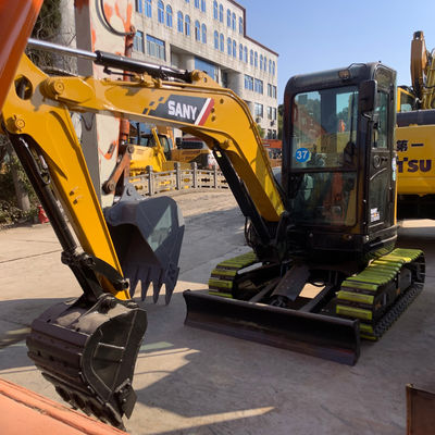 Earth Moving Used SANY 35U Excavator Digger Water Cooling Yellow Color