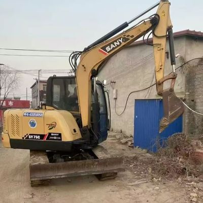 2200rpm Used Mini Digeer SANY 75C Second Hand Excavator Machine 7280kg