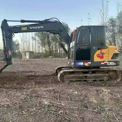 Volvo 80D Used Mini Excavator Digger 42kw 2100rpm For Road Construction