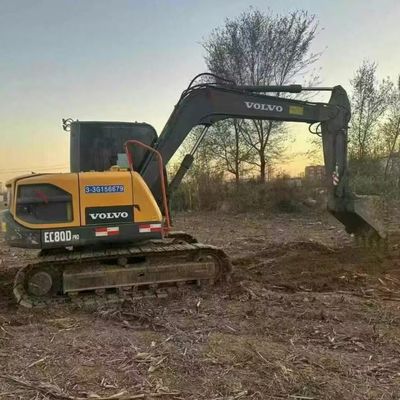 Volvo 80D Used Mini Excavator Digger 42kw 2100rpm For Road Construction