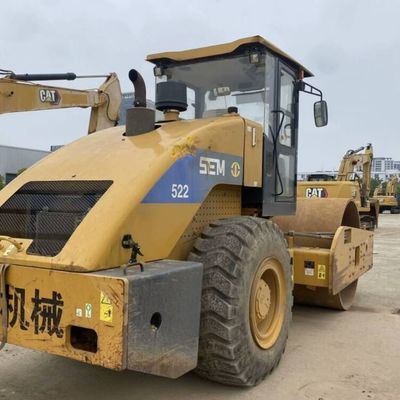 Yellow Top Notch Used Road Vibratory Roller SEM 522 With Heavy Duty Steel Drum