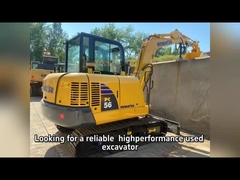 Crawler Used Komatsu Excavator Pc56 2nd Hand Diggers High Operating Efficiency